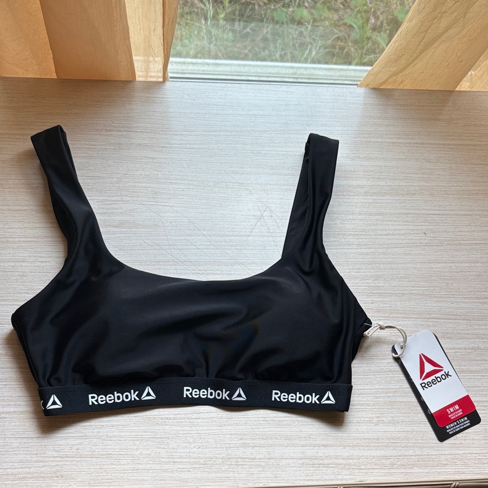 Reebok Black Sports Bra with Elastic Band